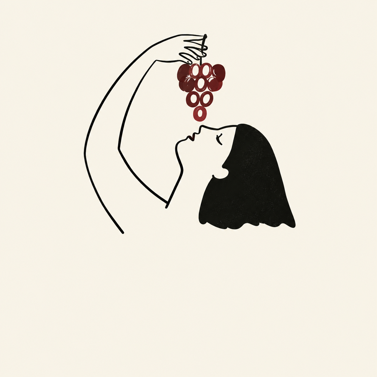 Woman holding grapes