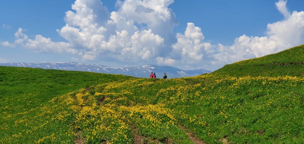Mountain landscape in Georgia or Armenia