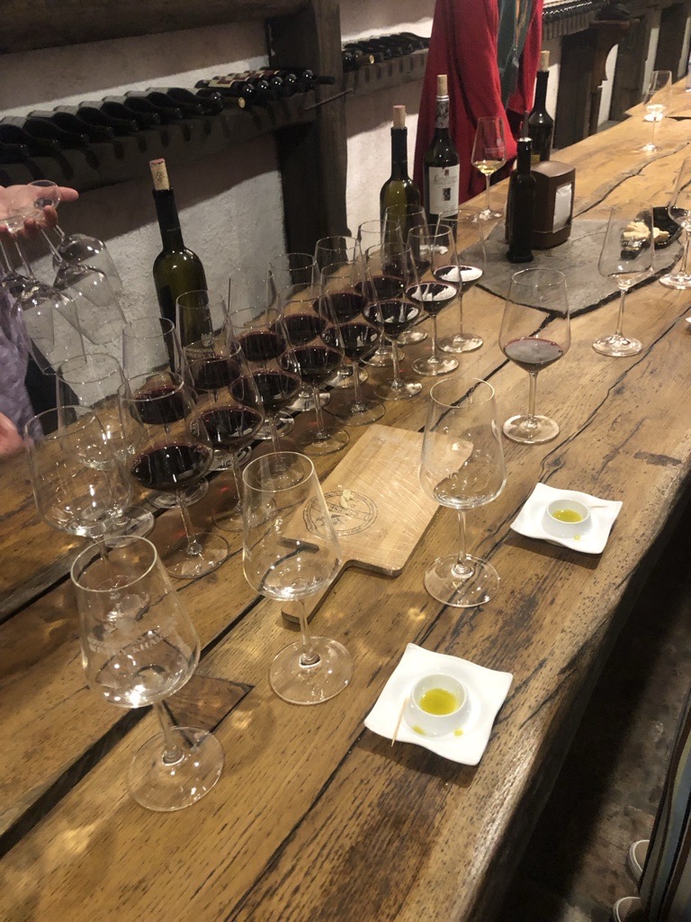 Wine tasting table
